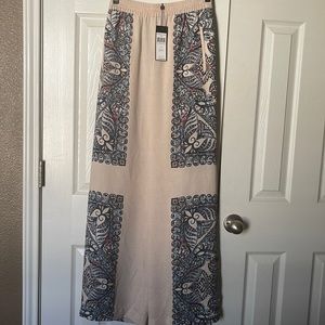 High waist, Elastic waist, palazzo pants with faux pockets